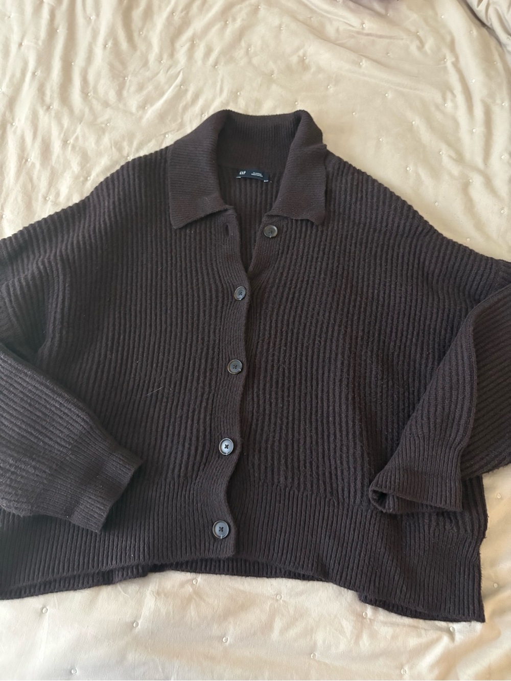Gap Ribbed Collared Hoodie